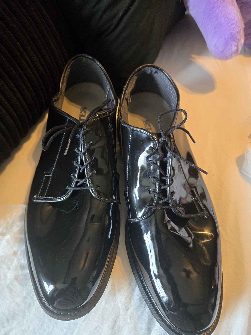 Bates 00941A Men's Patent Leather Uniform Dress Shoes Black Size 14D Military Po